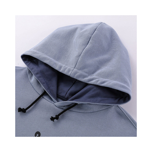 En gros imprimé logo multicolore à capuche poche kangourou pull imprimé couture couleur de bloc veste hommes sweat - Product Image 4