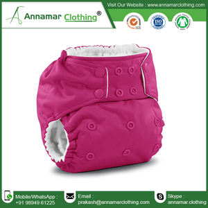 AIO protection anti-fuite simple lavable couche en tissu pour bébé insert en microfibre couvre-couches en tissu réutilisables - Product Image 5
