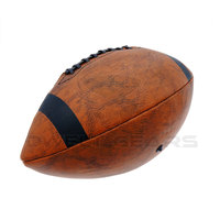 DWELT GEARS DG-2304 Ballon de football américain miniature en cuir véritable de couleur personnalisée avec logo personnalisé et OEM accepté