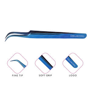 Professional Wide Curved Tip Tweezer for Eyelash Extensions Private Label, Wide Curved Volume Eyelash Extension Tweezer - Product Image 1