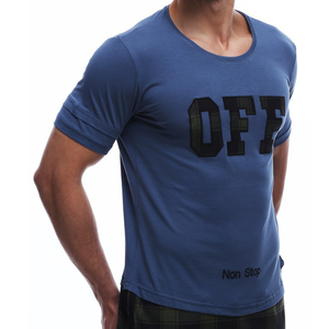 100% algodón, 150 gsm algodón de manga corta de cuello redondo de diseño del logotipo del oem de los hombres t camisa - Product Image 3