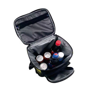 Wholesale Geometric Pattern Handled Polyester <b>Bag</b> for Outdoor Travel Picnic Warmer & <b>Cooler</b> Food/Fruit Storage Zipper Closure - Product Image 3