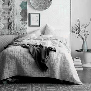Handmade Hữu Cơ Cotton Linen bedspread Set Breathable Quilt Home khách sạn bao gồm <span class=keywords><strong>Comforter</strong></span> coverlet đám cưới giường đảo ngược nước - Product Image 6