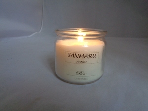 Bougie parfumée en cire de soja Caro, gris clair, décoration d'intérieur, en provenance du Vietnam - Product Image 3