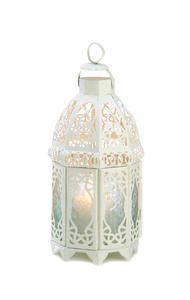 Nuevas linternas de lujo hechas a mano de hierro/vidrio de Color personalizado Oriental, decoraciones para el hogar para Navidad, portavelas y tarros elegantes - Product Image 2