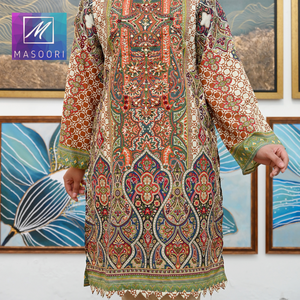 Kurta/Kurti de Algodón de Alta Calidad con Estampado Digital, Estilo Indio-Pakistaní, Colección Étnica de Verano para Mujer - Product Image 2