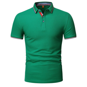 Polo à manches courtes de meilleure qualité 100% coton couleur unie tissu tricoté ODM approvisionnement anti-rides caractéristiques - Product Image 5