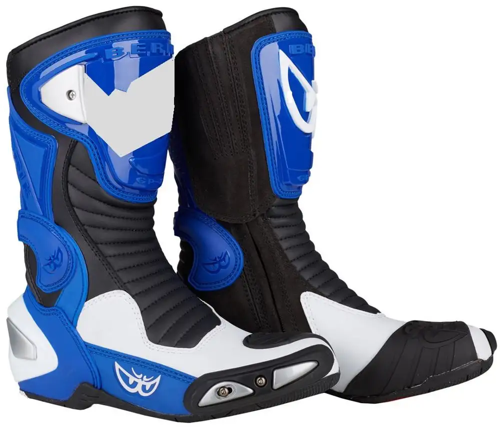 Bottes de moto, arbre de Collection réf: 2.0, noir et bleu