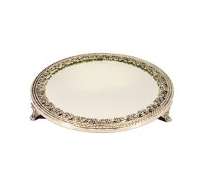 Plateau miroir de service rond, stockage de luxe, en laiton et métal, plateau métallique Unique et personnalisé, conception tendance, vente en gros - Product Image 6