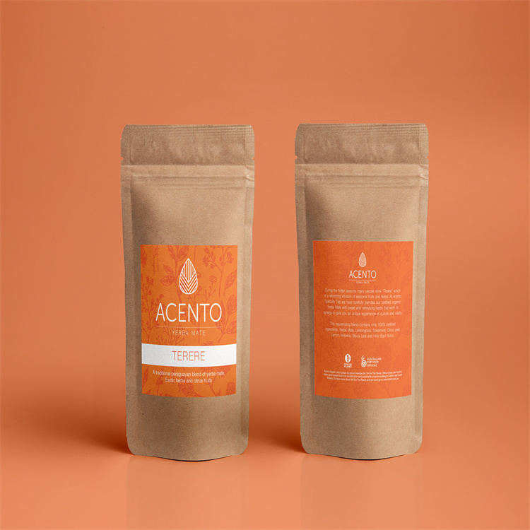 Factory Price Custom Waterproof Strong Adhesive Drink Tea Vinyl Sticker Labels For Coffee Bags