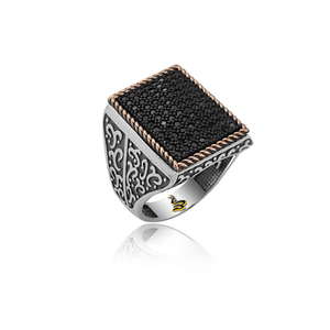 925K Sterling <b>Silver</b> Design Men Ring - Product Image 1