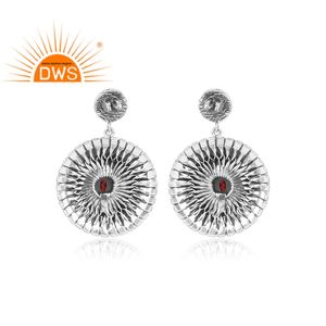 Roxi — boucles d'oreilles pendantes en pierre précieuse, bijoux en argent Sterling 925 cintré à la main, vente en gros - Product Image 3