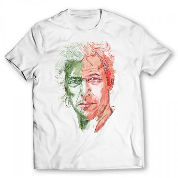 Men Digital Print Men's White T Shirt Graphic Humor Tee Shirt