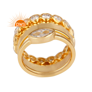 Handmade Design Natural <b>Cz</b> Gemstone Stackable <b>Ring</b> Set For Women Fashion Jewelry Manufacturer - Product Image 1