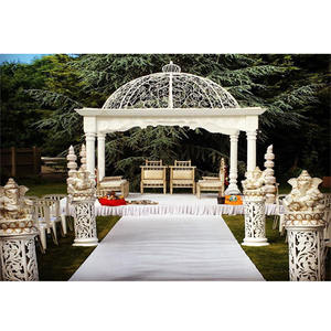 Mandap แต่งงานกลางแจ้งที่ทันสมัยกับ Dom ล่าสุดแต่งงานวินเทจ Mandap และ Dom แต่งงานพิเศษสีขาวโรมันเสา Mandap - Product Image 1