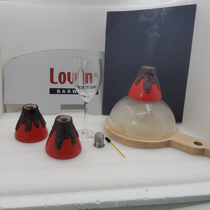 Volcano Glass Eco-Friendly Disposable Cocktail Smoker Chimney <b>Bar</b> <b>Tools</b> - Product Image 4