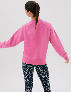 Sweat manches longues à col ras du cou pour femmes, vêtement en coton pur, Style ajusté irrégulier, poches intérieures, automne et hiver - Product Image 2