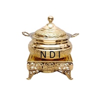 Équipement de service de traiteur pour hôtel royal Chauffe-plats Design fait à la main Finition plaquée or Chauffe-plats pour buffet