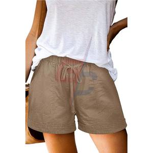 Shorts Casuales para Mujer, Cintura Alta Elástica con Cordón, Transpirables, con Bolsillos, Estilo Regular, Estampados - Product Image 5