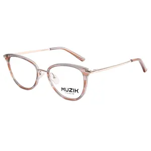 MKA007 2023 Custom Logo Metal UV400 Italy Design Retro Myopia Glasses, Wholesale Custom Eyeglasses Frame