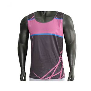 Men's XL Sleeveless Cotton Spandex Tank Top Custom Logo Gym <b>Singlet</b> with Four-Way Stretch for Bodybuilding and <b>Running</b> - Product Image 1