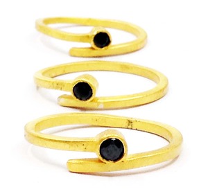 Ajustable de plata 925 chapado en oro proveedor mayorista único de piedras preciosas personalizado hecho a mano barato Unisex MOQ bajo anillo elegante - Product Image 2