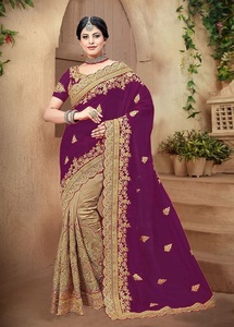 Vêtements quotidiens les plus choisis tirage au sort imprimé indien dames femmes Banarasi soie Designers in Surat fête de mariage 5.5 mètre ethnique - Product Image 2