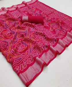 Banarasi Soie Jacquard Saree avec Chemisier Femmes Porter Dames Fête Festival Usage Quotidien Doux Coton Soie Sari En Gros Bas Prix Vêtement - Product Image 4