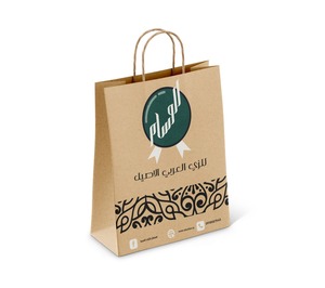 ถุงกระดาษสำหรับร้านขายของชำถุงกระดาษพิมพ์แบบกำหนดเองถุงกระดาษคราฟท์สีน้ำตาลสำหรับร้านขายของชำ - Product Image 1