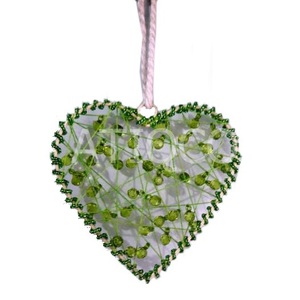 Atiqco Iron Metal Wire Glass Beads Triple <b>Star</b> X-mas <b>Hanging</b> Ornaments Model 922 - Product Image 4