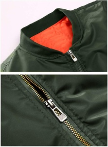 Custom Men's Winter Varsity Style Bomber <b>Jacket</b> Stand Collar Quick Dry Breathable Nylon Shell Wool/Polyester High Quality - Product Image 4