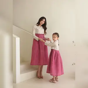Gaun Hanbok Warna-warni Tradisional Korea Anak Perempuan Falll Musim Semi Baru 2021 Buatan Korea