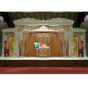 Décoration de mariage de style Bollywood, Mandap de princesse, Mandap de mariage indien époustouflant, Mandap de Maharani, Grand mariage, Mandap blanc moderne, États-Unis - Product Image 1