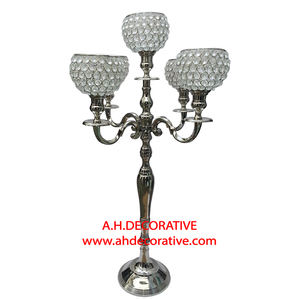 Wedding Centerpieces <b>Beaded</b> Candelabra 5 Arm Candle High Quality Metal Aluminum Handmade Candelabra for Indoor Decoration - Product Image 6