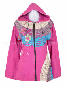 Chaqueta con capucha para mujer con diseño de flores a la moda CSWJ 289 - Product Image 1
