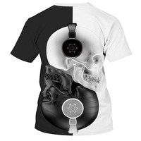 Impression par sublimation numérique, design personnalisé 3D, t-shirts pour hommes à col rond vintage, écologiques, respirants, anti-boulochage, séchage rapide