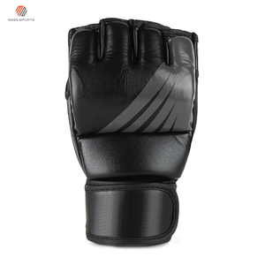 Gants d'entraînement MMA en cuir pleine fleur – Conception demi-doigts sans pouce, Gants de grappling MMA les plus vendus à bas prix pour l'entraînement - Product Image 6