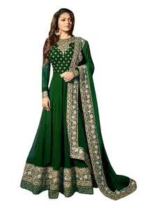 Salwar kameez-traje de trabajo bordado para mujer, ropa de fiesta de moda india paquistaní, bonito diseño de mangas, precio al por mayor