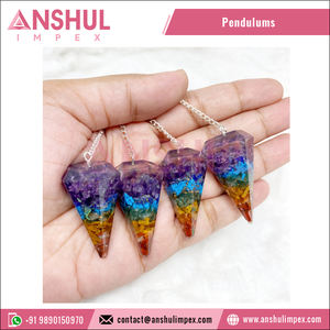 Péndulos de Orgón de Ágata Multicolor Natural Tallados para Sanación y Feng Shui, Venta al por Mayor a Precio de Mayoreo - Product Image 2