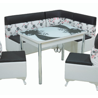 Ensemble de table de cuisine et de salle à manger de haute qualité avec chaises à base métallique - Chaises noires Design moderne
