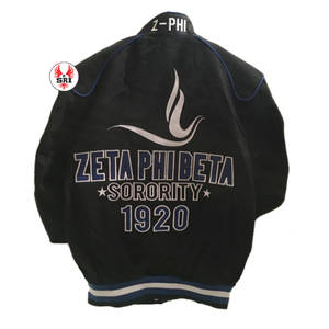 Zeta Phi Beta sororité broderie femmes coton course sergé veste ZPB sororité brodé dames personnalisé course veste - Product Image 4