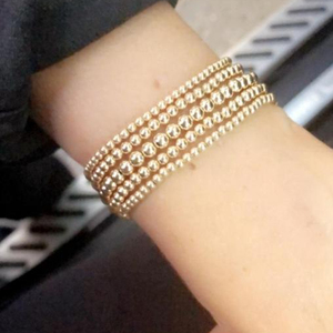 สร้อยข้อมือลูกปัดทองคำแท้ทำมือ - Product Image 1