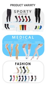 Chaussettes de compression haut de gamme pour la course à pied, l'entraînement, les voyages ou le travail - Product Image 5