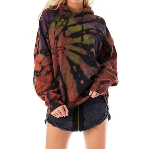 Vente en gros de sweats à capuche pour femmes de qualité supérieure personnalisés, respirants, teints dans la rue - Product Image 2