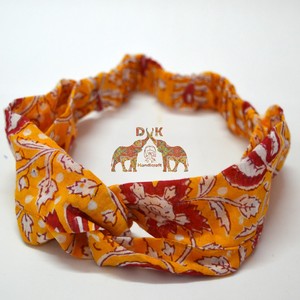 Natural Dyed Hand Block Printed <b>Head</b> <b>Band</b> <b>for</b> Girls - Product Image 1