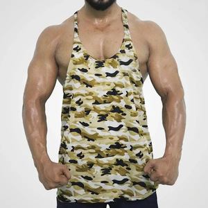 Customised Camo Sublimation <b>Men</b> Tank Top Wholesale Gym Workout Male Fashion <b>Singlet</b> Top 2022 - Product Image 4