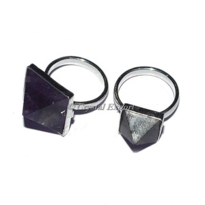 Amethyst Pyramid <b>Ring</b> - Product Image 1