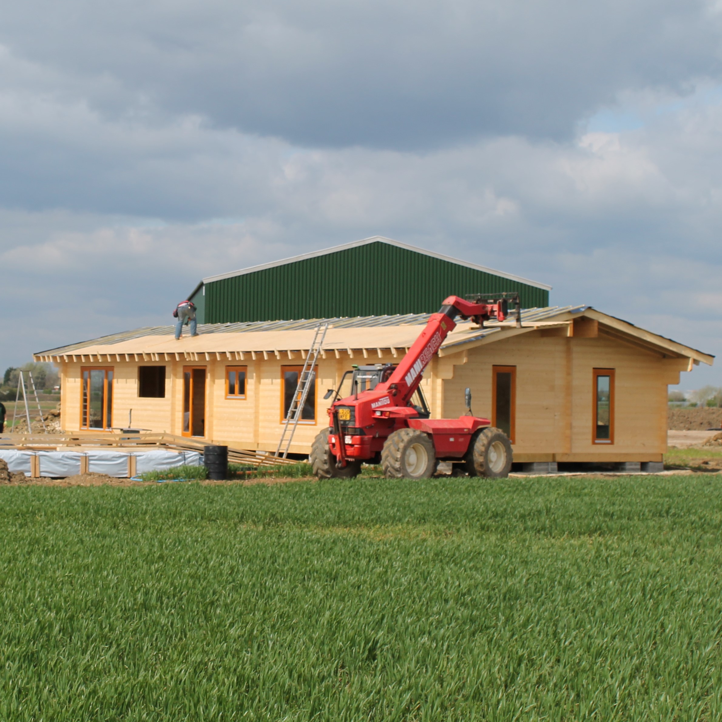 log cabin residential- 136 sqm 3 or 4 bedrooms self build energy efficient Scandinavian wood