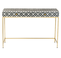 Table de chevet en os incrusté artisanal avec 5 tiroirs, table basse moderne en os incrusté, nouvelle table basse personnalisée à la mode