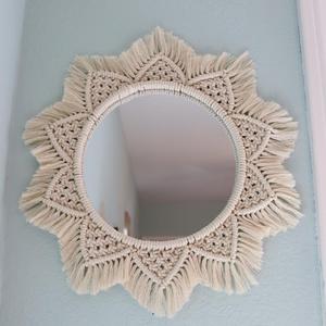 Traditional Ethnic NEW DESIGN Macrame <b>Mirror</b> - Product Image 1